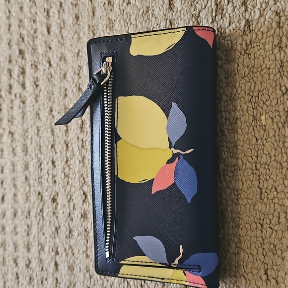 Kate Spade Navy and Lemon Print Shoulder Bag and Matching Wallet - Picture 8 of 8